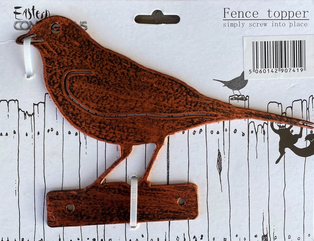 Blackbird Fence Topper on POS card