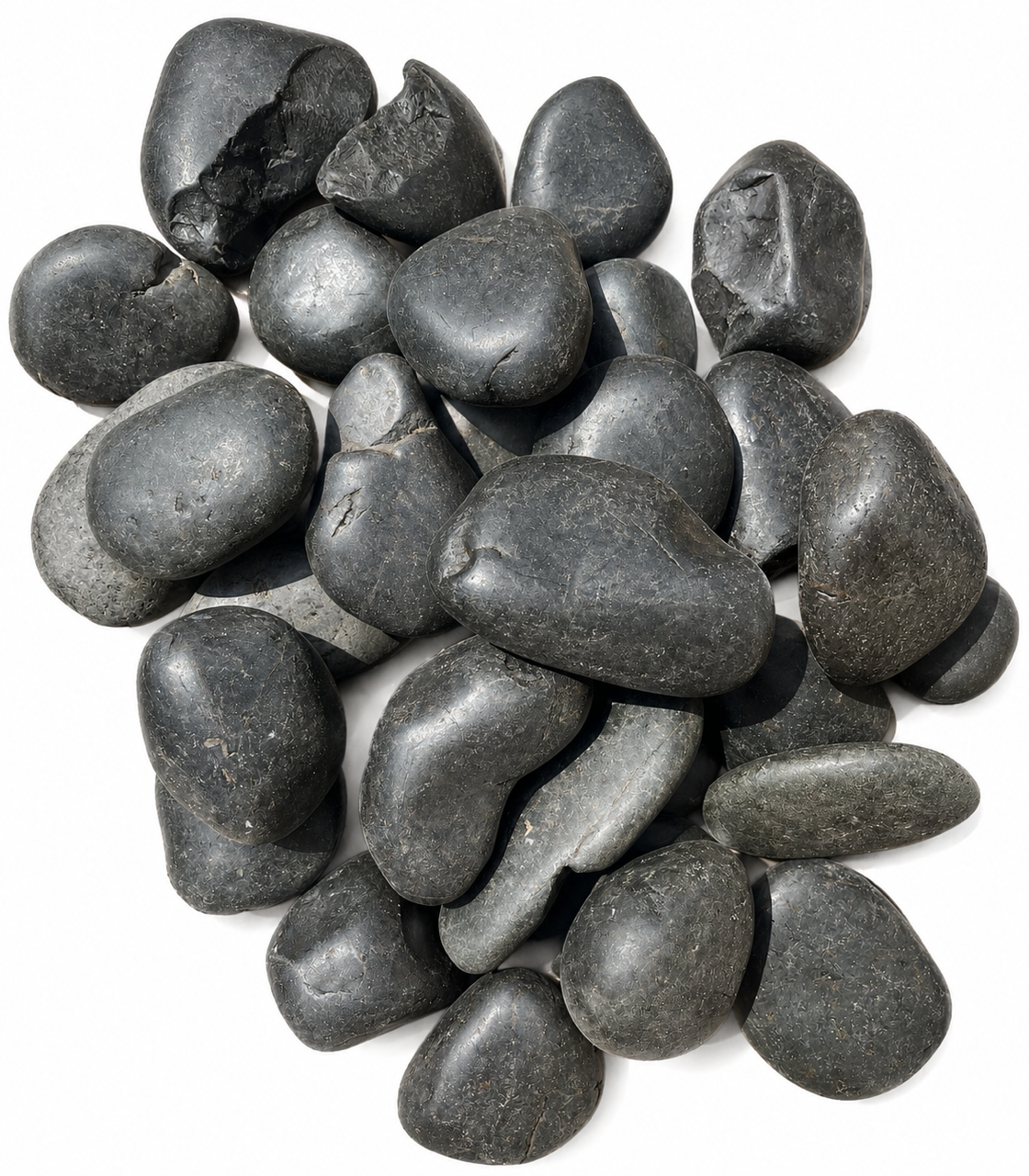 Polished River Pebbles - Black