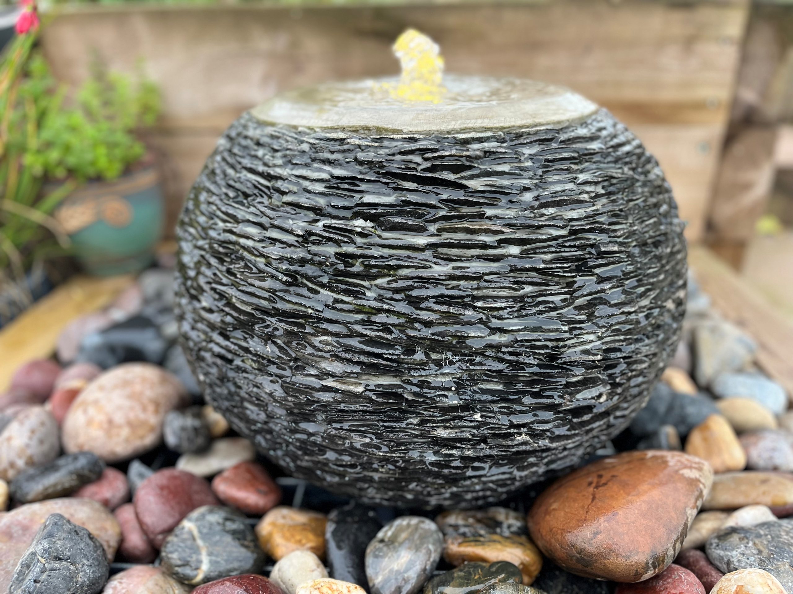 Natural Slate Arius, dia50cm x 36cm H