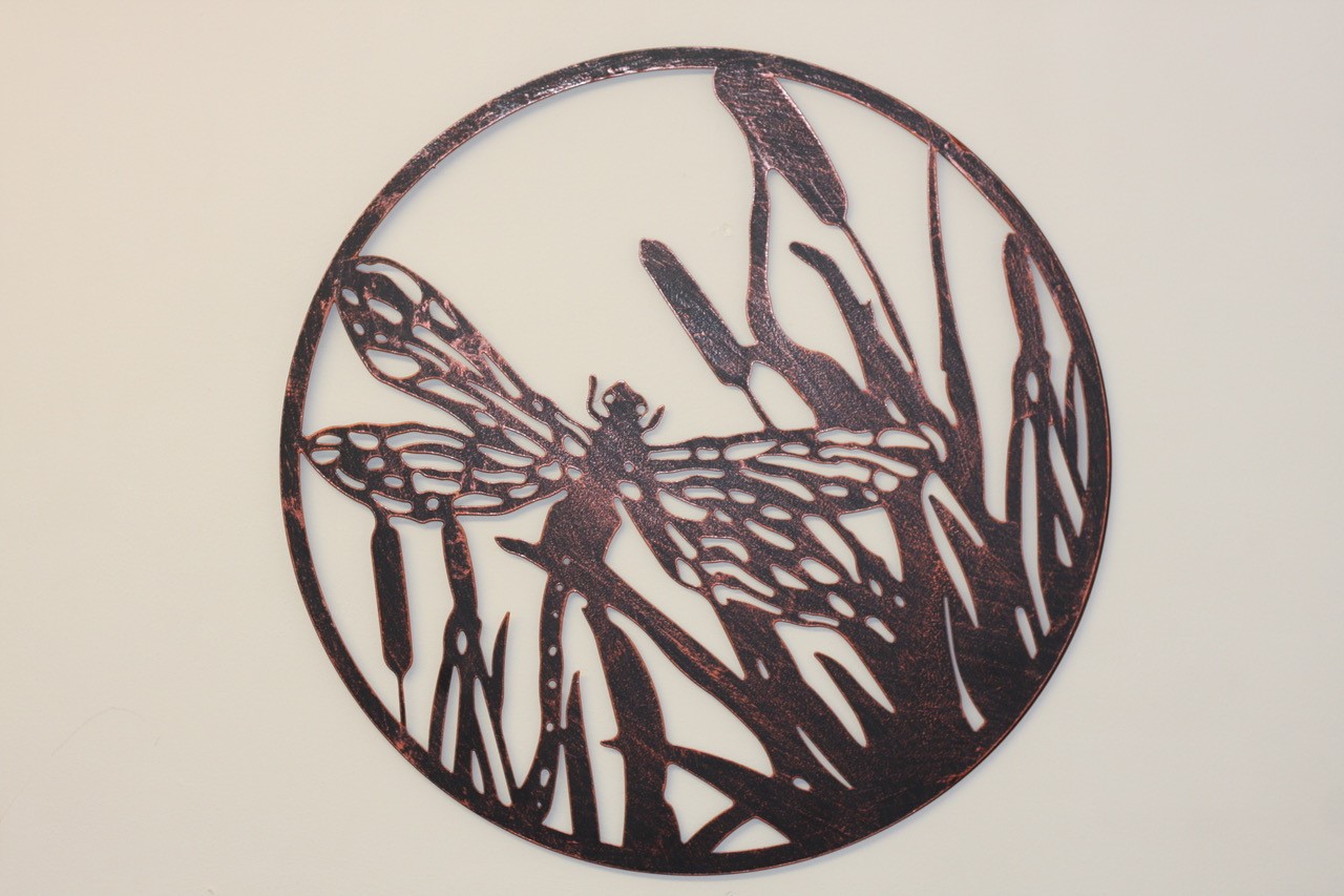 Bronze Dragonfly 50cm wall art